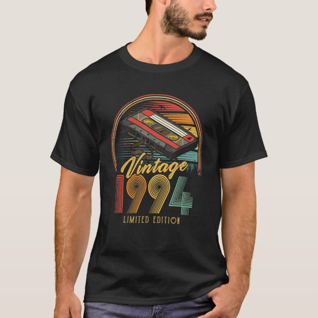 Camiseta Cassette retro 1994 Viñeta 1994 28º cumpleaños 28 (Anverso)