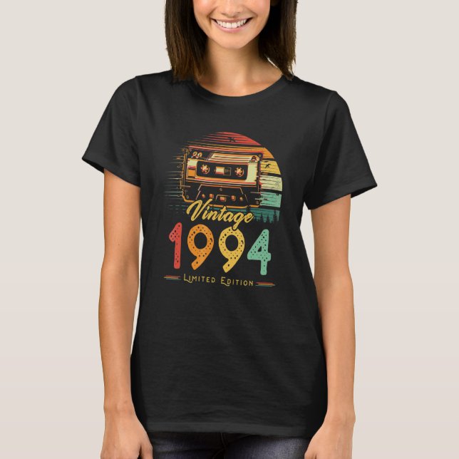 Camiseta Cassette retro 1994 Viñeta 1994 28º cumpleaños 28 (Anverso)