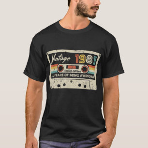 Camiseta Cassette retro de 1981 40º cumpleaños 40 años