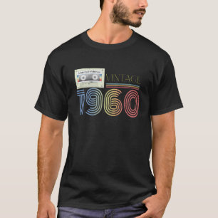 Camiseta Cassette Retro Vintage desde 1960 63 cumpleaños
