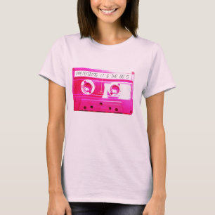 Camiseta Cassette rosa.