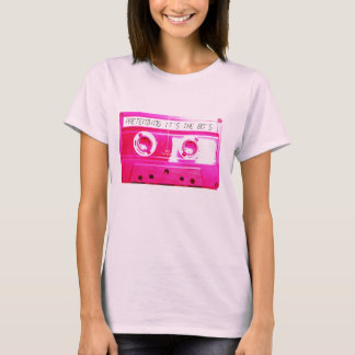 Camiseta Cassette rosa.