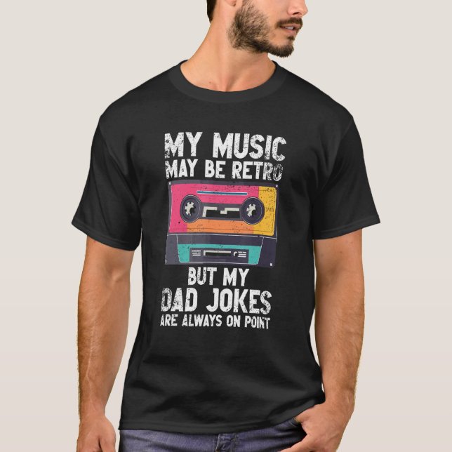 Camiseta Cassette Tape 80s Retro Dad Joke Mixtape Father s  (Anverso)
