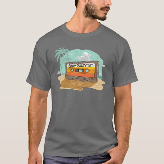 Camiseta Cassette Tape Retro 80's sobre Stay Salty Matthew (Anverso)