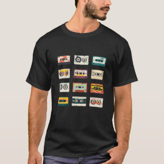 Camiseta Cassette Tapes Mixtapes 1980S Radio Music Graphic
