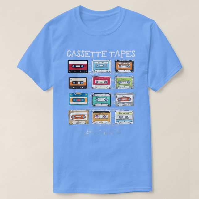 Camiseta Cassette Tapes Mixtapes 1980s Radio Music Graphic  (Diseño del anverso)