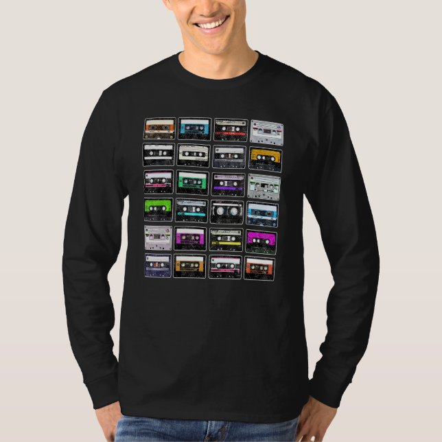 Camiseta Cassette Tapes Mixtapes Radio Music Boom Box Dance (Anverso)