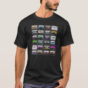 Camiseta Cassette Tapes Mixtapes Radio Music Boom Box Dance