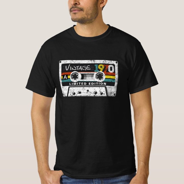 Camiseta Cassette Vintage 1970 Limited Edition (Anverso)