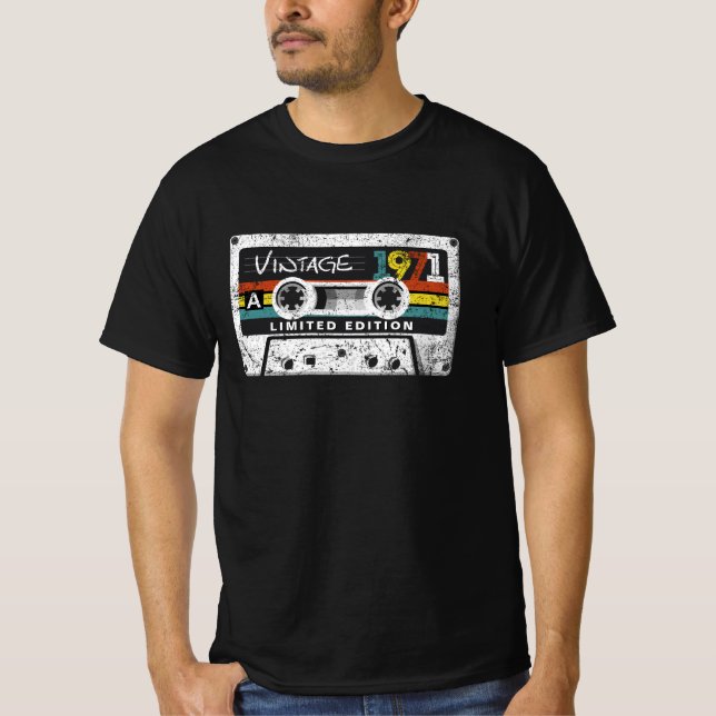 Camiseta Cassette Vintage 1971 Limited Edition (Anverso)
