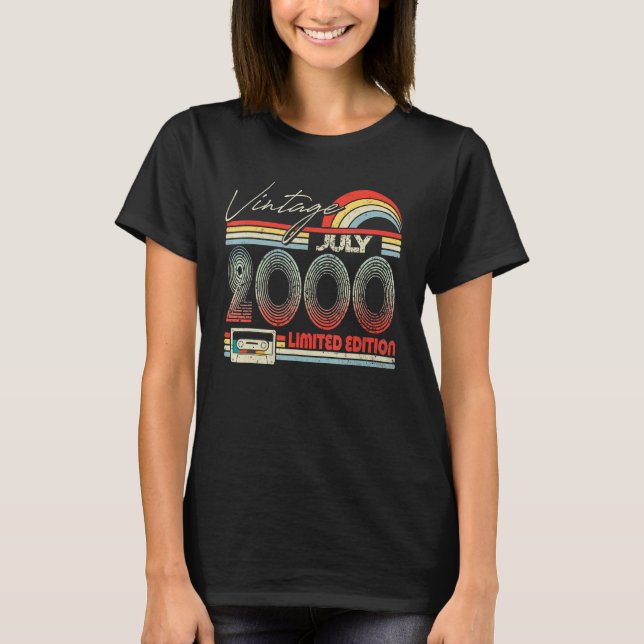 Camiseta Cassette Vintage 22 de julio de 2000 (Anverso)