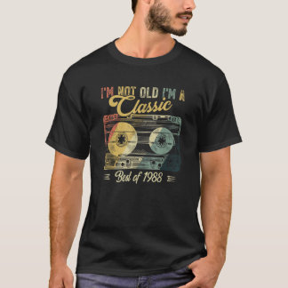 Camiseta Cassette vintage no viejo I m A Classic 1988 32nd