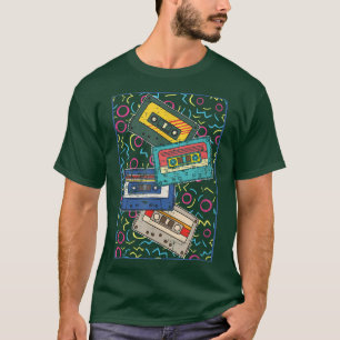 Camiseta Cassettes 1980 Music Lover Ochties Mixtape C