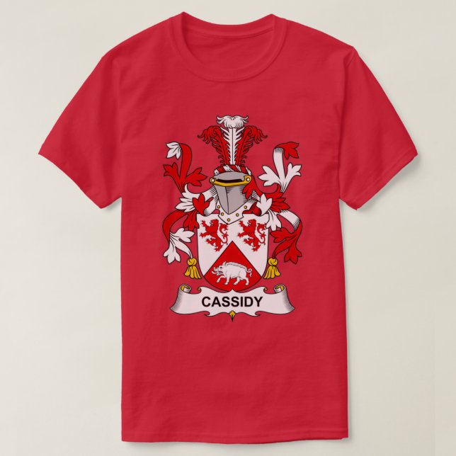 Camiseta Cassidy Coat of Arms Family Crest  (Diseño del anverso)