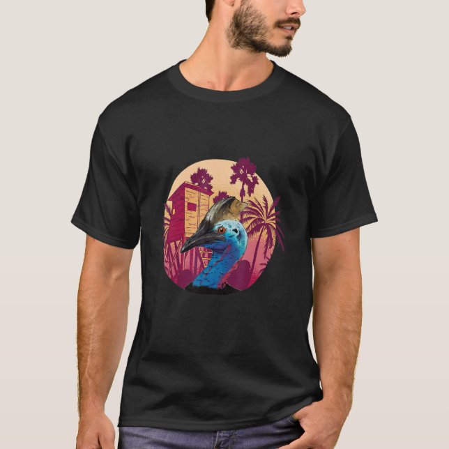 Camiseta Cassowary Nipa Hut Palm Tree Cassowaries Dino Bird (Anverso)