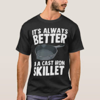Cast Iron Skillet Chef Cocinando Fundadosamente