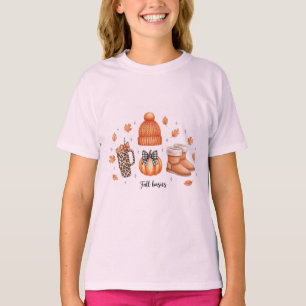 Camiseta Casta Básica Cosmopolita Otoño Estética De Calabaz