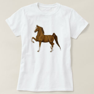 Camiseta Castaña de la te de Saddlebred del americano