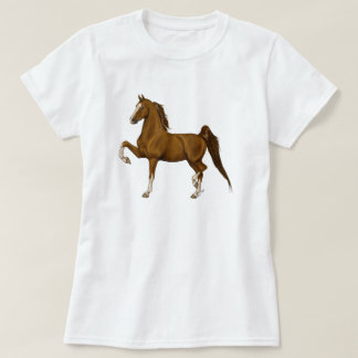 Camiseta Castaña de la te de Saddlebred del americano