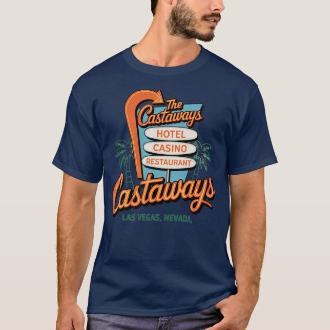 Camiseta Castaways Hotel Casino restaurante Las Vegas (Anverso)