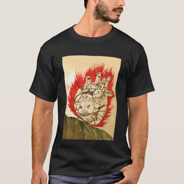 Camiseta Castelo Animado - Fanart / ghibli Básica (Anverso)