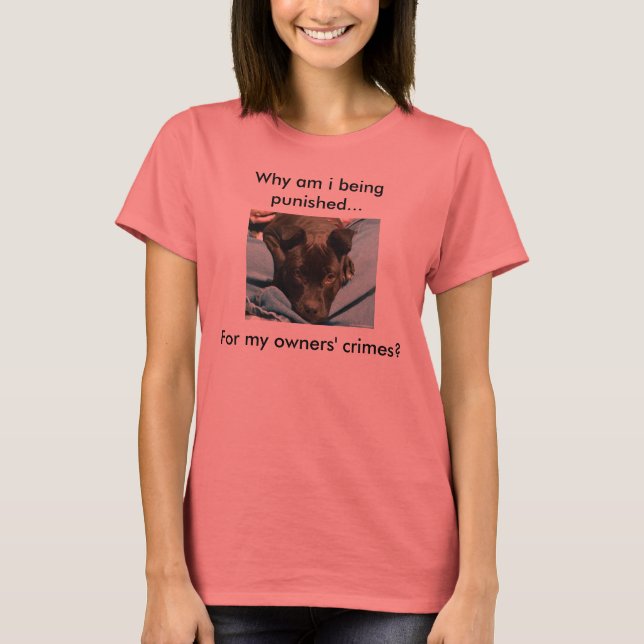 Camiseta Castigar a los dueños, no a las camisas de perros. (Anverso)