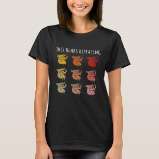 Camiseta Castigo de oso koala retro vintage que se repite p