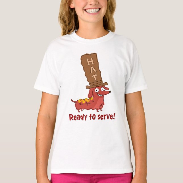Camiseta Castigo de perro caliente Dachshund (Anverso)