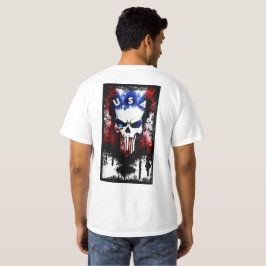Camiseta Castigo patriótico (EEUU) de los hombres blancos