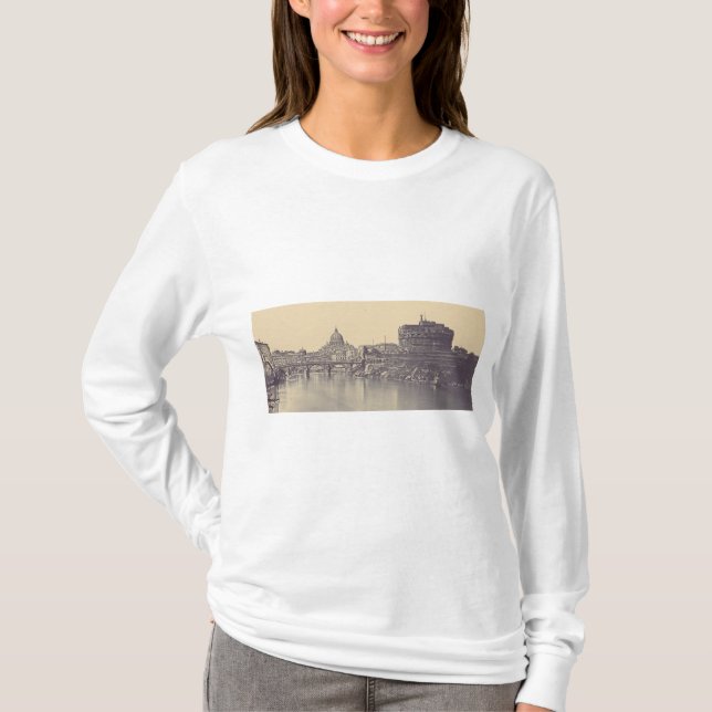 Camiseta Castillo de Ángel y cúpula del Vaticano (Anverso)
