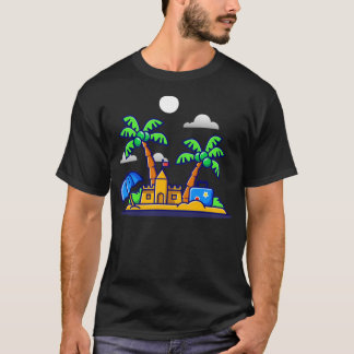 Camiseta Castillo De Arena De Verano De Playa Y Personaliza