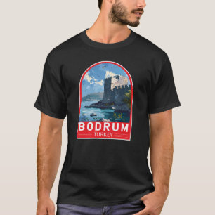 Camiseta Castillo de Bodrum Turquía Viaje Arte Vintage