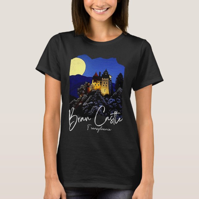 Camiseta Castillo de Bran Transilvania Hogar de Drácula Pin (Anverso)