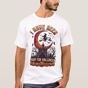 Camiseta Castillo de Bruja de Halloween Luna_1