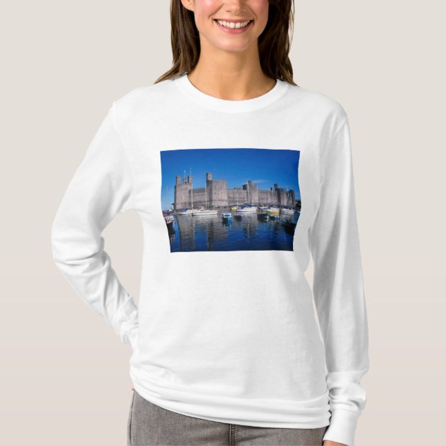 Camiseta Castillo de Caernarfon, Gwynedd, Gales (Anverso)