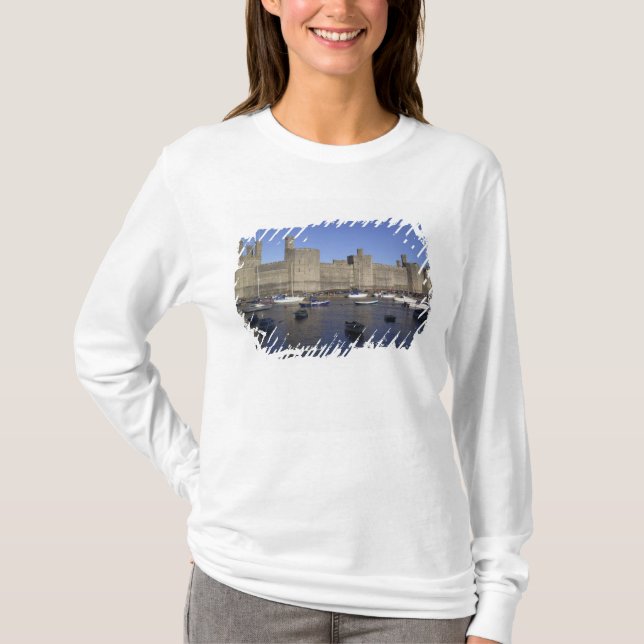 Camiseta Castillo de Caernarfon, Gwynedd, Gales (RF) (Anverso)