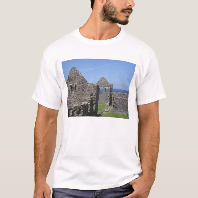 Camiseta Castillo de Dunluce cerca de Bushmills y Portrush, (Anverso)