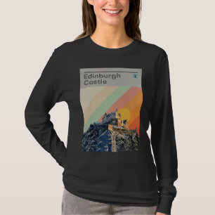 Camiseta Castillo de Edimburgo Impresión Arcoiris Estilo Re