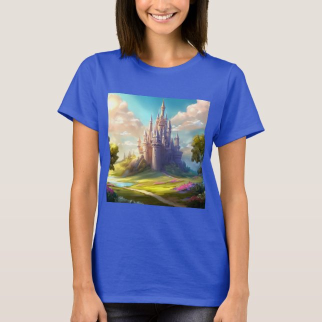 Camiseta Castillo de Fantasy Happy Landscape 2 (Anverso)