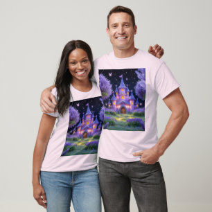 Camiseta Castillo de hadas del bosque de lavanda oculto