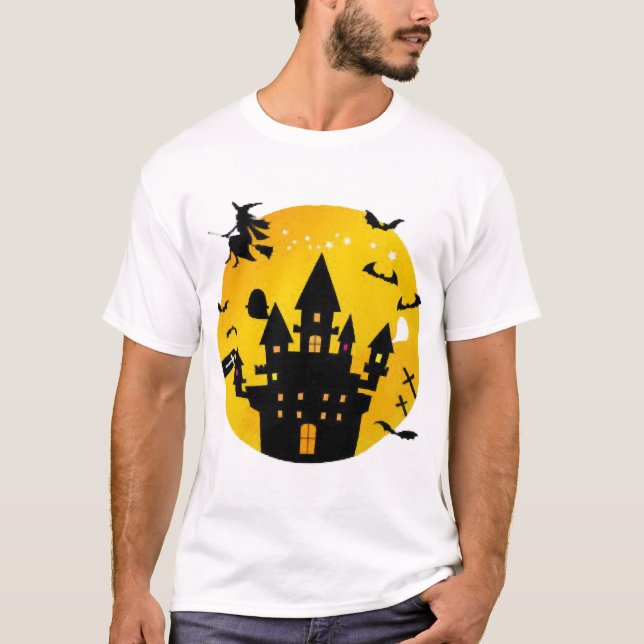 Camiseta castillo de Halloween (Anverso)
