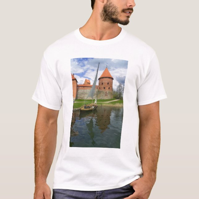 Camiseta Castillo de la Isla junto al lago Galve, Trakai, L (Anverso)