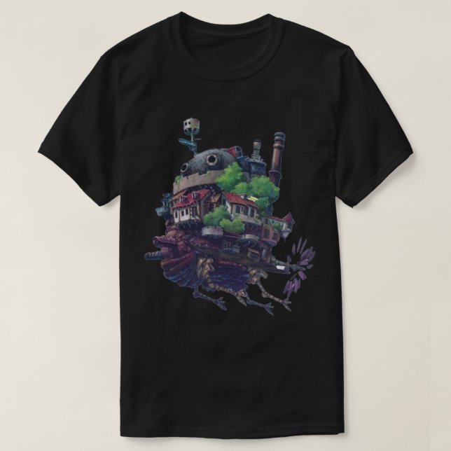 Camiseta Castillo de movimiento de Howl_s de venta óptima (Diseño del anverso)