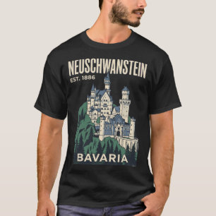 Camiseta Castillo de Neuschwanstein Baviera Alemania Viaje