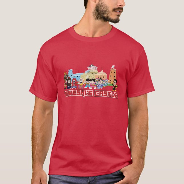 Camiseta Castillo de Takeshi - Ilustracion de grupo princip (Anverso)