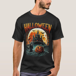 Camiseta Castillo Embrujado Espeluznante con la Parca en Ha