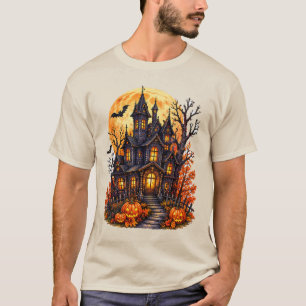 Camiseta Castillo Embrujado Halloween Luna Llena