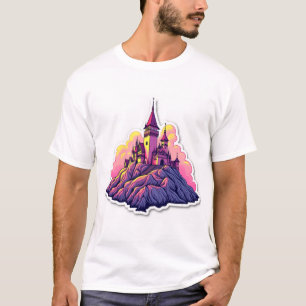 Camiseta Castillo en la cima de la montaña