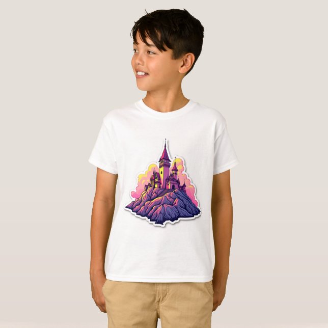 Camiseta Castillo en la cima de la montaña (Anverso completo)