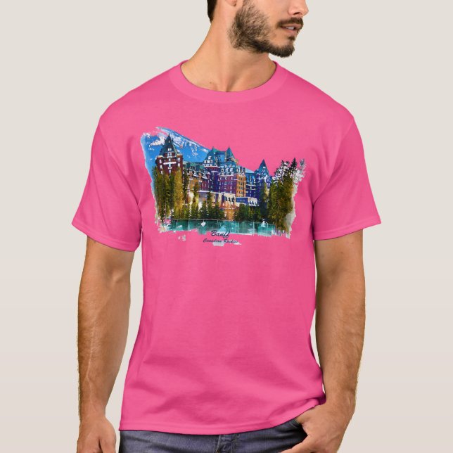 Camiseta Castillo En Las Montañas - Banff Alberta Canada Ba (Anverso)